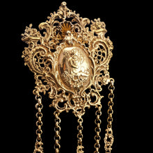 Load image into Gallery viewer, Antique Victorian Silver Gilt Chatelaine Rococo Decorations - c.1860