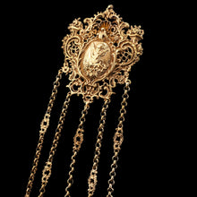 Load image into Gallery viewer, Antique Victorian Silver Gilt Chatelaine Rococo Decorations - c.1860