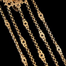 Load image into Gallery viewer, Antique Victorian Silver Gilt Chatelaine Rococo Decorations - c.1860