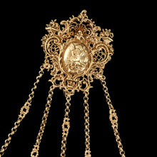 Load image into Gallery viewer, Antique Victorian Silver Gilt Chatelaine Rococo Decorations - c.1860