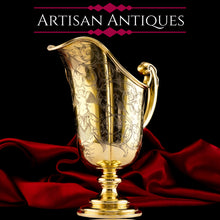 Load image into Gallery viewer, Magnificent Antique Victorian Solid Silver Gilt Ewer/Pitcher with Figural Engravings - Robert Garrard 1841
