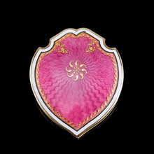 Load image into Gallery viewer, Antique Solid Silver Gilt Pink Enamel Guilloche Large Paper Clip - c.1880