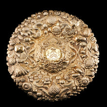Load image into Gallery viewer, Magnificent Antique Solid Silver Gilt Charger/Sideboard Dish Baronet Coat of Arms - London 1809