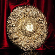 Load image into Gallery viewer, Magnificent Antique Solid Silver Gilt Charger/Sideboard Dish Baronet Coat of Arms - London 1809