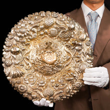 Load image into Gallery viewer, Magnificent Antique Solid Silver Gilt Charger/Sideboard Dish Baronet Coat of Arms - London 1809