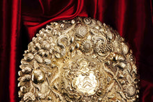 Load image into Gallery viewer, Magnificent Antique Solid Silver Gilt Charger/Sideboard Dish Baronet Coat of Arms - London 1809
