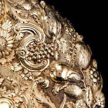 Load image into Gallery viewer, Magnificent Antique Solid Silver Gilt Charger/Sideboard Dish Baronet Coat of Arms - London 1809