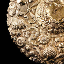 Load image into Gallery viewer, Magnificent Antique Solid Silver Gilt Charger/Sideboard Dish Baronet Coat of Arms - London 1809