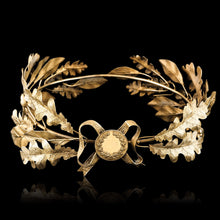 Load image into Gallery viewer, Antique Solid Silver Gilt Crown Foliate Wreath with Laurel/Acorn Leaves - 19th Century