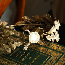 Load image into Gallery viewer, Antique Solid Silver Gilt Crown Foliate Wreath with Laurel/Acorn Leaves - 19th Century