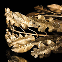 Load image into Gallery viewer, Antique Solid Silver Gilt Crown Foliate Wreath with Laurel/Acorn Leaves - 19th Century