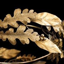 Load image into Gallery viewer, Antique Solid Silver Gilt Crown Foliate Wreath with Laurel/Acorn Leaves - 19th Century
