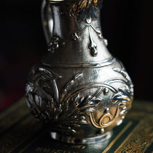 Load image into Gallery viewer, Antique Victorian Solid Silver Milk Pitcher Jug with Ornate Chased Design - London 1863