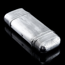 Load image into Gallery viewer, Antique Solid Silver Cigar/Cheroot Case with Reeded Design - Dutch 19th c.