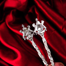 Load image into Gallery viewer, Antique Solid Silver Pair of Spoons, Salters Company - Smith, Nicholson & Co 1858