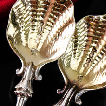 Load image into Gallery viewer, Antique Solid Silver Pair of Spoons, Salters Company - Smith, Nicholson & Co 1858