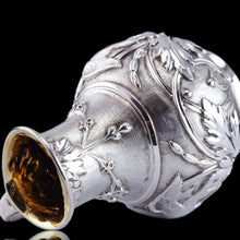 Load image into Gallery viewer, Antique Victorian Solid Silver Milk Pitcher Jug with Ornate Chased Design - London 1863
