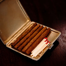 Load image into Gallery viewer, Antique Sterling Silver Guilloche Enamel Cigarette Case with Blue Sunburst Top - William Neale & Son Ltd 1913