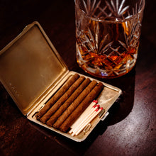 Load image into Gallery viewer, Antique Sterling Silver Guilloche Enamel Cigarette Case with Blue Sunburst Top - William Neale & Son Ltd 1913