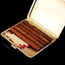 Load image into Gallery viewer, Antique Sterling Silver Guilloche Enamel Cigarette Case with Blue Sunburst Top - William Neale & Son Ltd 1913