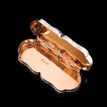 Load image into Gallery viewer, Antique Victorian Solid Silver Snuff Box with Scrolled Acanthus Engravings - Nathaniel Mills 1840