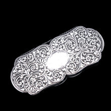 Load image into Gallery viewer, Antique Victorian Solid Silver Snuff Box with Scrolled Acanthus Engravings - Nathaniel Mills 1840