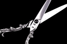 Load image into Gallery viewer, Antique Victorian Solid Silver Scissors/Grape Shears Cast Acanthus Design - Francis Higgins 1846