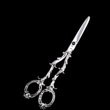 Load image into Gallery viewer, Antique Victorian Solid Silver Scissors/Grape Shears Cast Acanthus Design - Francis Higgins 1846