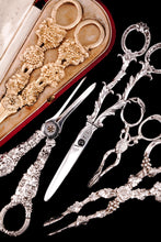 Load image into Gallery viewer, Antique Georgian Solid Silver Gilt Grape Shears/Scissors with Magnificent Vines - London 1830
