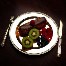 Load image into Gallery viewer, Antique Solid Silver Gilt Mother of Pearl Knives Set of 6 - 19th C. Dutch/Southern Netherlands