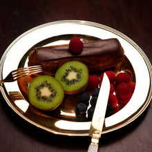 Load image into Gallery viewer, Antique Solid Silver Gilt Mother of Pearl Knives Set of 6 - 19th C. Dutch/Southern Netherlands