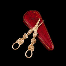 Load image into Gallery viewer, Antique Georgian Solid Silver Gilt Grape Shears/Scissors with Magnificent Vines - London 1830