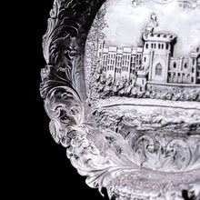 Load image into Gallery viewer, Antique Solid Sterling Silver 'Castle Top' Dish/Pin Tray, Windsor Castle - Taylor & Perry 1843