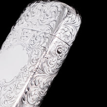 Load image into Gallery viewer, Antique Victorian Solid Silver Cigar Cheroot Case - Nathaniel Mills 1853
