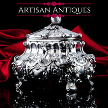 Load image into Gallery viewer, A Magnificent Antique Solid Silver Tea Caddy/Sugar Box Large & Heavy - 19th c.