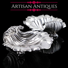 Load image into Gallery viewer, Antique Solid Silver Shell Salt/Butter Dishes Pair in Marvellous Cast Form - Mary Sibley & Richard Sibley 1838