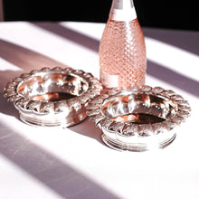 Load image into Gallery viewer, Antique Georgian Solid Silver Wine Coasters/Bottle Holders - Barnards 1829
