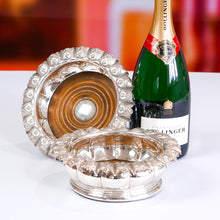 Load image into Gallery viewer, Antique Georgian Solid Silver Wine Coasters/Bottle Holders - Barnards 1829