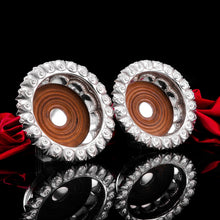 Load image into Gallery viewer, Antique Georgian Solid Silver Wine Coasters/Bottle Holders - Barnards 1829