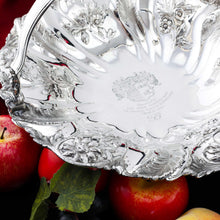 Load image into Gallery viewer, A Magnificent Large Georgian Solid Silver Basket with Floral Motifs (1kg+) - Joseph & John Angell 1835