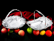 Load image into Gallery viewer, A Magnificent Large Georgian Solid Silver Basket with Floral Motifs (1kg+) - Joseph & John Angell 1835