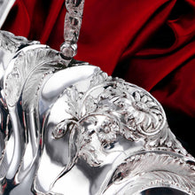 Load image into Gallery viewer, A Magnificent Large Georgian Solid Silver Basket with Floral Motifs (1kg+) - Joseph & John Angell 1835
