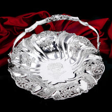 Load image into Gallery viewer, A Magnificent Large Georgian Solid Silver Basket with Floral Motifs (1kg+) - Joseph & John Angell 1835