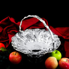 Load image into Gallery viewer, A Magnificent Large Georgian Solid Silver Basket with Floral Motifs (1kg+) - Joseph & John Angell 1835