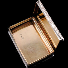 Load image into Gallery viewer, Antique Georgian Silver Table Snuff Box with Engine Turned & Floral Border Decorations - 1829