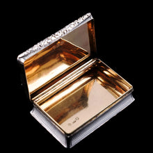 Load image into Gallery viewer, Antique Georgian Silver Table Snuff Box with Engine Turned & Floral Border Decorations - 1829