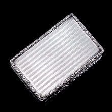 Load image into Gallery viewer, Antique Georgian Silver Table Snuff Box with Engine Turned & Floral Border Decorations - 1829