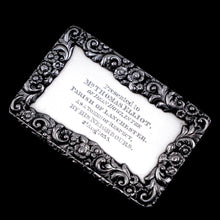 Load image into Gallery viewer, Antique Georgian Silver Table Snuff Box with Engine Turned & Floral Border Decorations - 1829