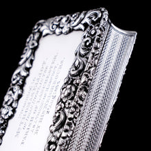 Load image into Gallery viewer, Antique Georgian Silver Table Snuff Box with Engine Turned & Floral Border Decorations - 1829