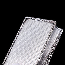 Load image into Gallery viewer, Antique Georgian Silver Table Snuff Box with Engine Turned & Floral Border Decorations - 1829